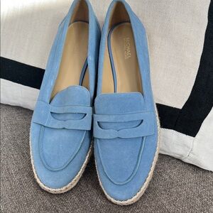 Michael Kors Sky Blue Suede Loafers